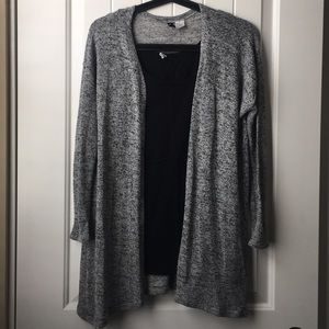 Black and grey loose cardigan